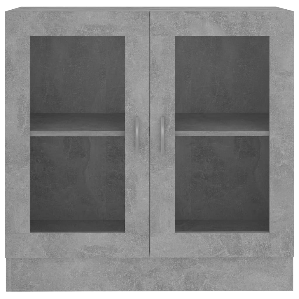 Vitrine Cabinet Concrete Grey 82.5x30.5x80 cm Engineered Wood