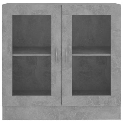 Vitrine Cabinet Concrete Grey 82.5x30.5x80 cm Engineered Wood