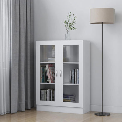 Vitrine Cabinet White 82.5x30.5x115 cm Engineered Wood