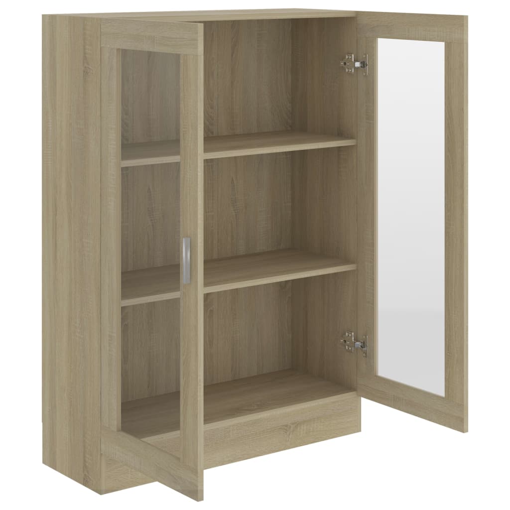 Vitrine Cabinet Sonoma Oak 82.5x30.5x115 cm Engineered Wood