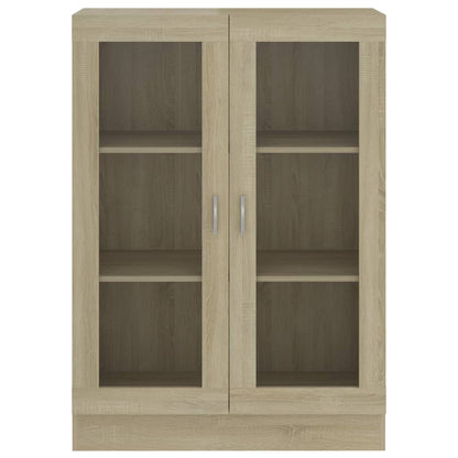 Vitrine Cabinet Sonoma Oak 82.5x30.5x115 cm Engineered Wood