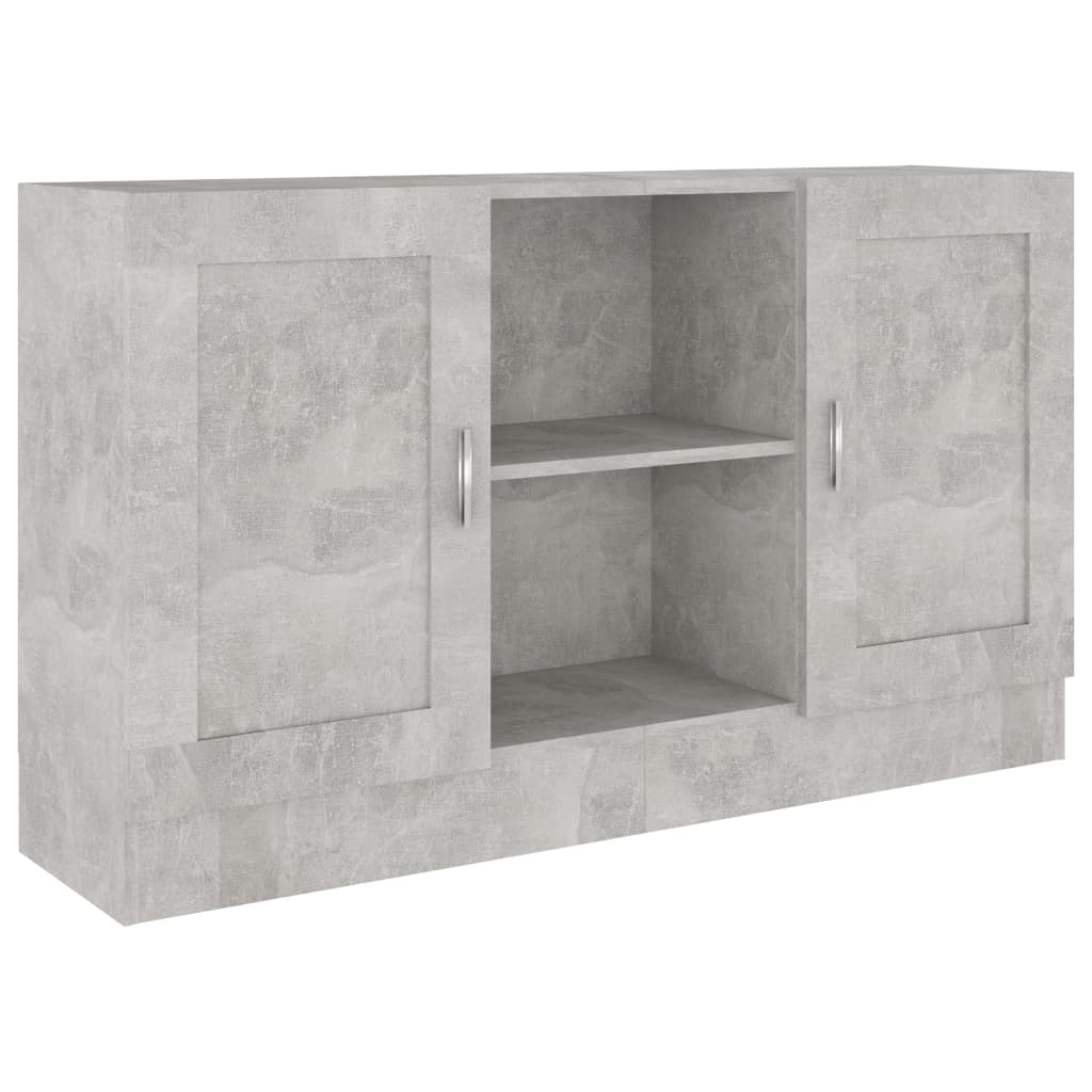 Sideboard Concrete Grey 120x30.5x70 cm Engineered Wood