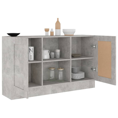 Sideboard Concrete Grey 120x30.5x70 cm Engineered Wood