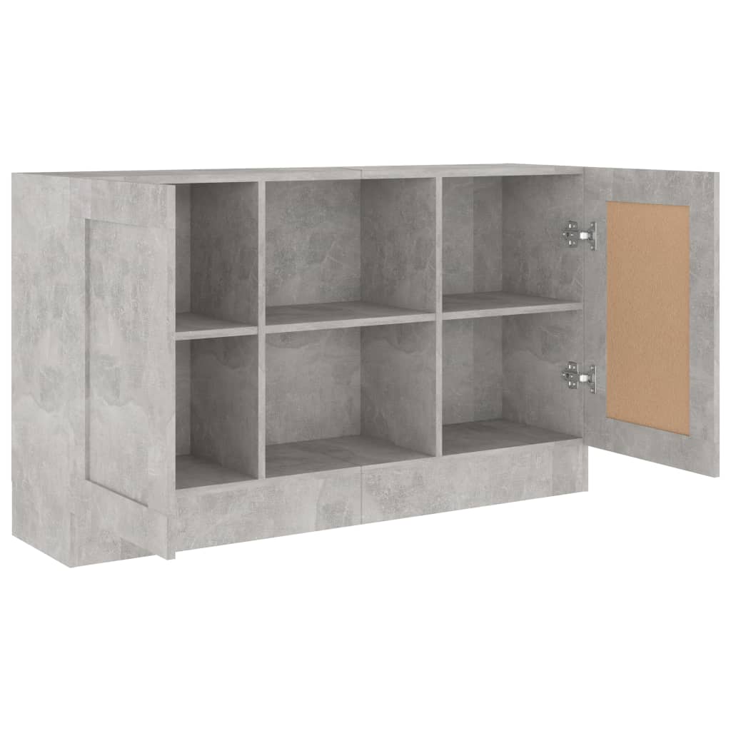 Sideboard Concrete Grey 120x30.5x70 cm Engineered Wood