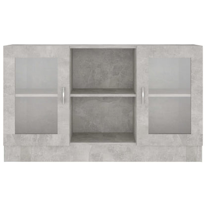 Vitrine Cabinet Concrete Grey 120x30.5x70 cm Engineered Wood