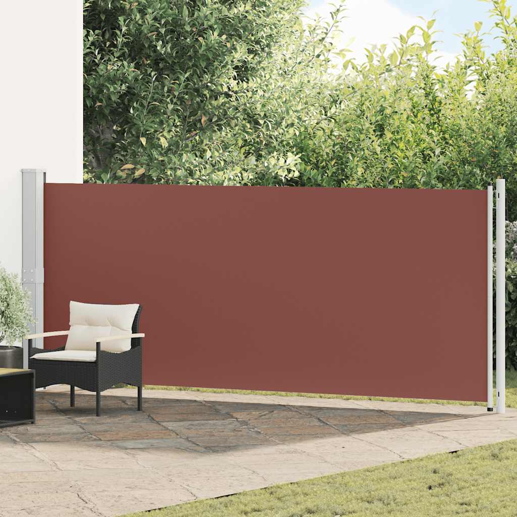 Patio Retractable Side Awning 600x160 cm Brown