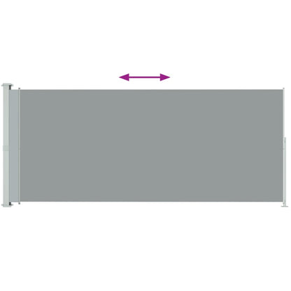 Patio Retractable Side Awning 180x500 cm Grey