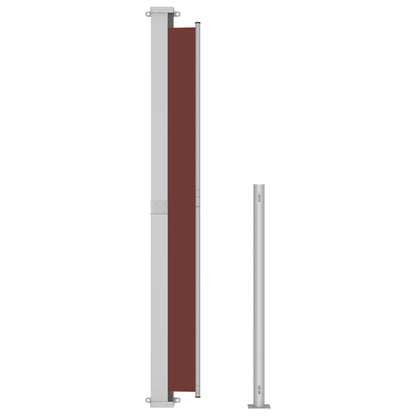 Patio Retractable Side Awning 200x500 cm Brown