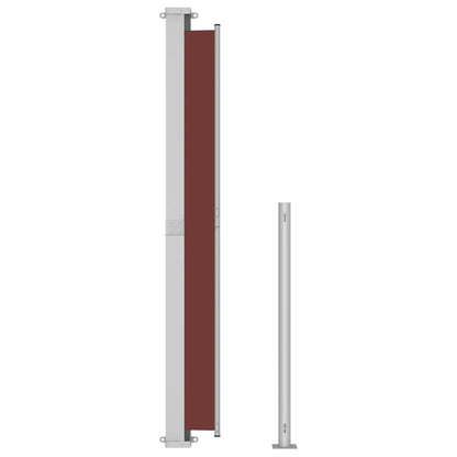 Patio Retractable Side Awning 220x500 cm Brown