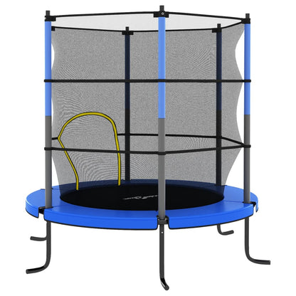 Trampoline with Safety Net Round 140x160 cm Blue