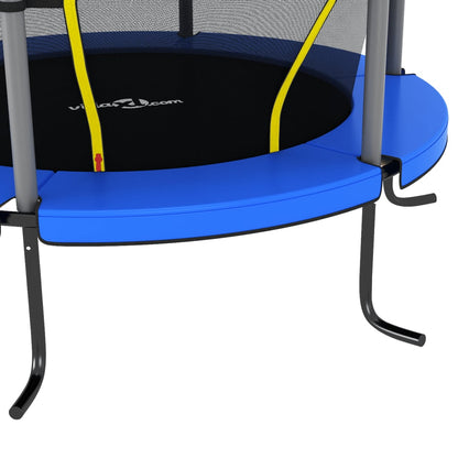 Trampoline with Safety Net Round 140x160 cm Blue