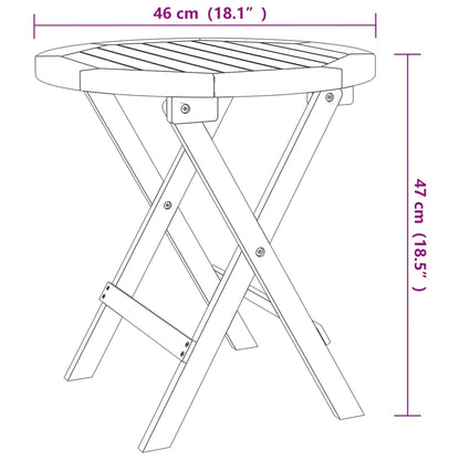 Bistro Table Ø46x47 cm Solid Wood Acacia