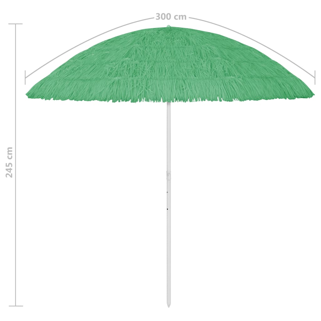 Hawaii Beach Umbrella Green 300 cm