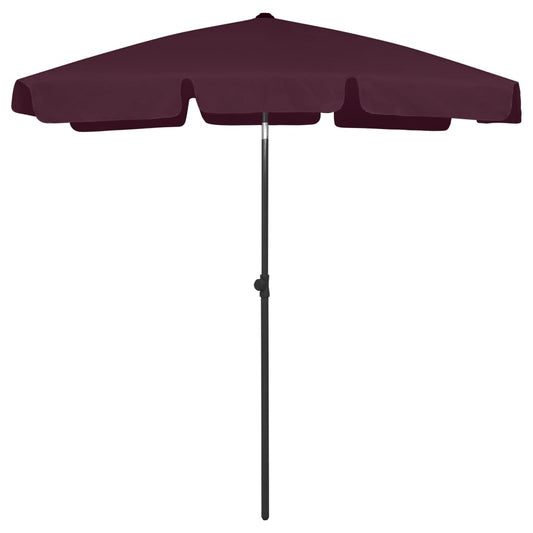 Beach Parasol Bordeaux Red 180x120 cm