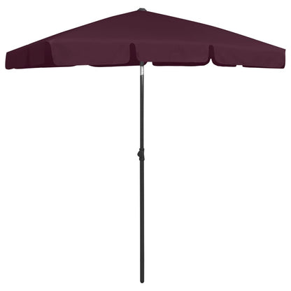 Beach Parasol Bordeaux Red 180x120 cm