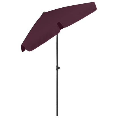 Beach Parasol Bordeaux Red 180x120 cm