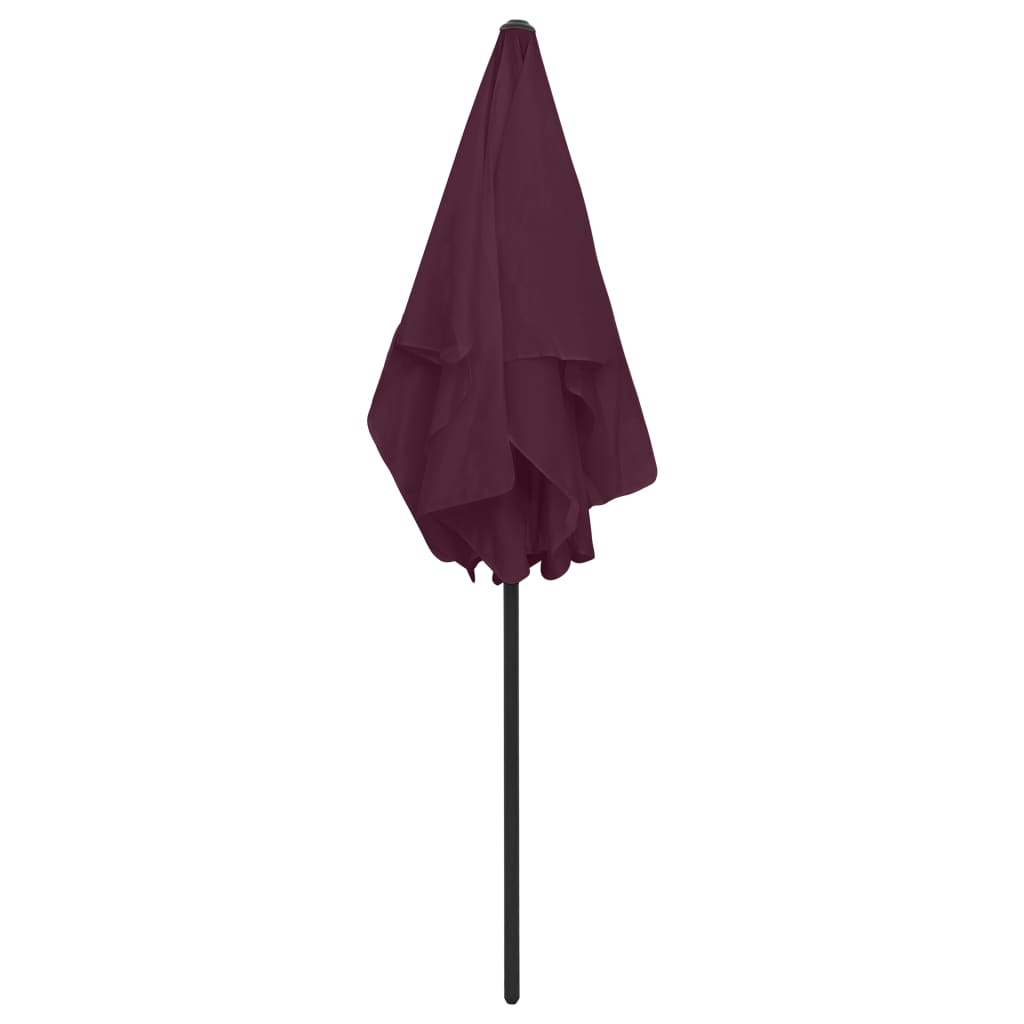 Beach Parasol Bordeaux Red 180x120 cm