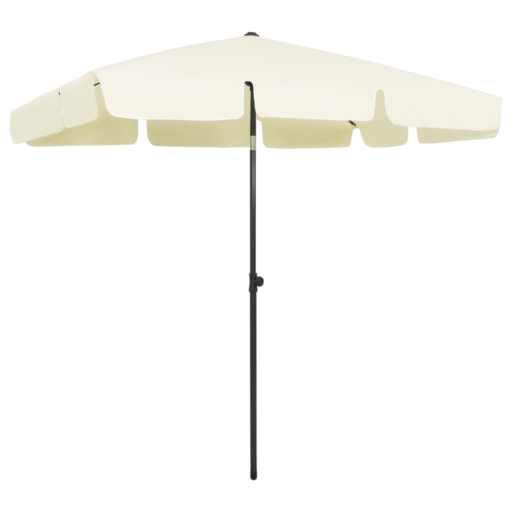 Beach Parasol Sand Yellow 200x125 cm