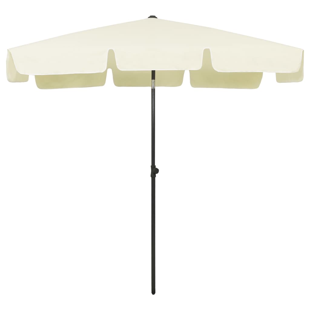 Beach Parasol Sand Yellow 200x125 cm