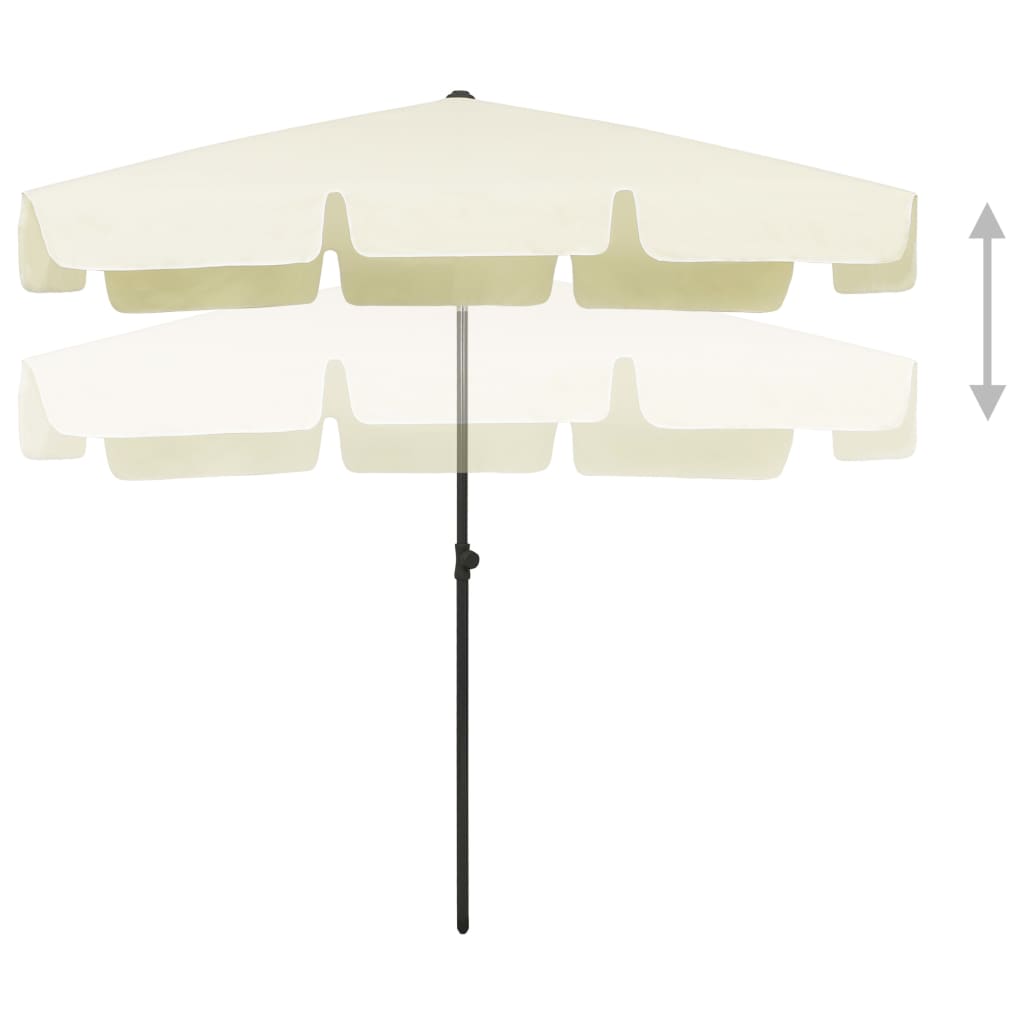 Beach Parasol Sand Yellow 200x125 cm