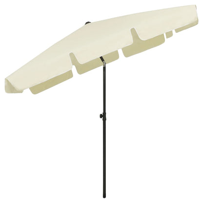 Beach Parasol Sand Yellow 200x125 cm