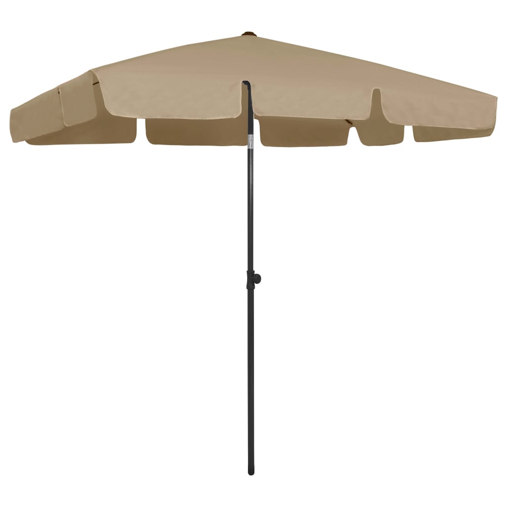 Beach Parasol Taupe 200x125 cm