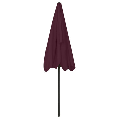 Beach Parasol Bordeaux Red 200x125 cm