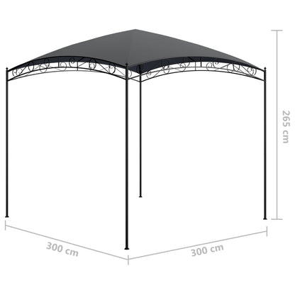 Gazebo 3x3x2.65 m Anthracite 180 g/m²