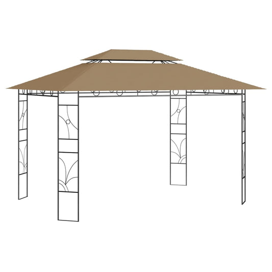 Gazebo 4x3x2.7 m Taupe 160 g/m²