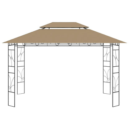 Gazebo 4x3x2.7 m Taupe 160 g/m²