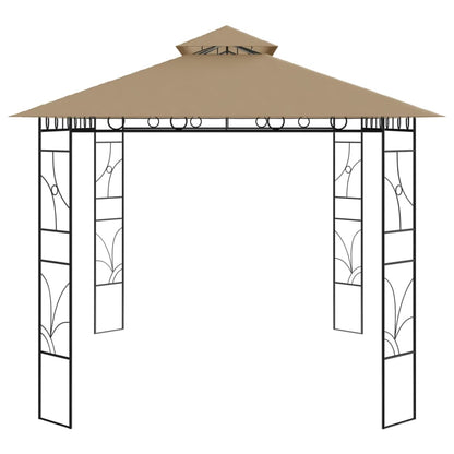 Gazebo 4x3x2.7 m Taupe 160 g/m²