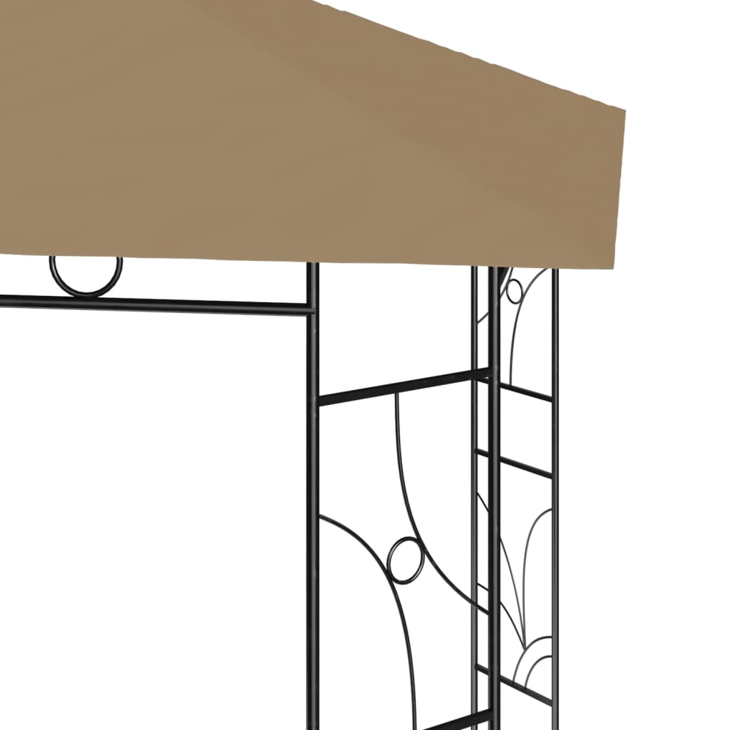 Gazebo 4x3x2.7 m Taupe 160 g/m²