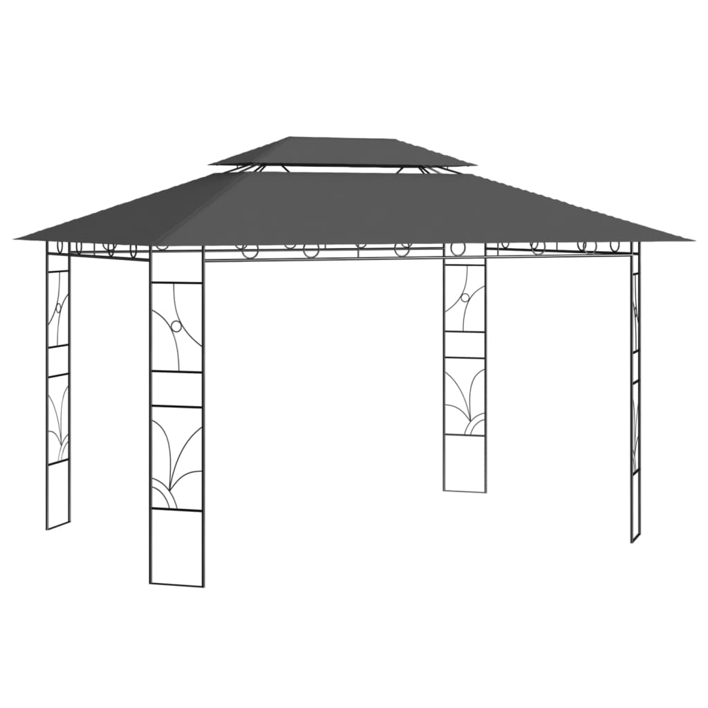 Gazebo 4x3x2.7 m Anthracite 160 g/m²