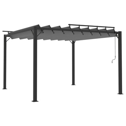 Gazebo with Louvered Roof 3x3 m Anthracite Fabric and Aluminium