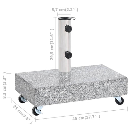 Umbrella Base Light Grey 45x25x8.3 cm Granite