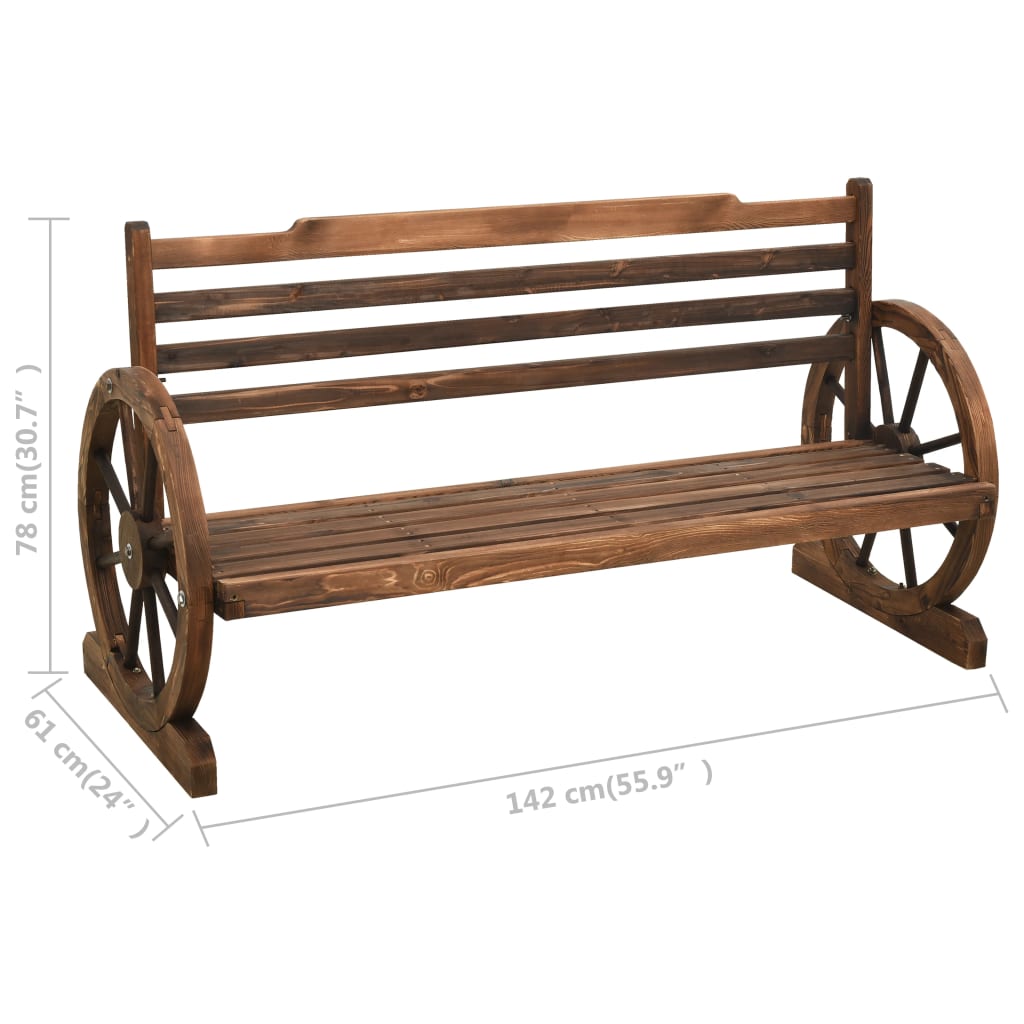 Garden Bench 142 cm Solid Firwood