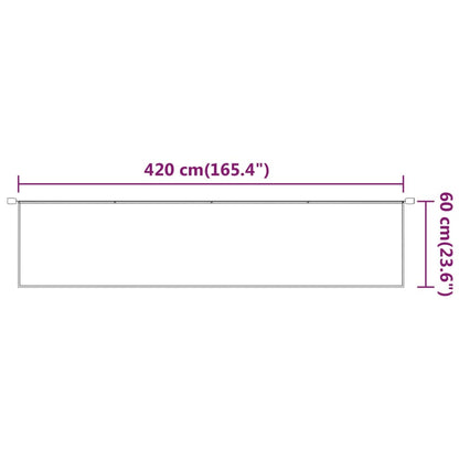 Vertical Awning White 60x420 cm Oxford Fabric