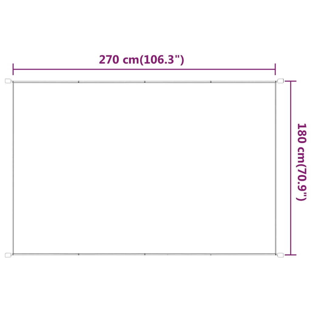 Vertical Awning White 180x270 cm Oxford Fabric