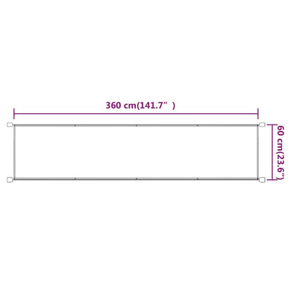 Vertical Awning Terracotta 60x360 cm Oxford Fabric