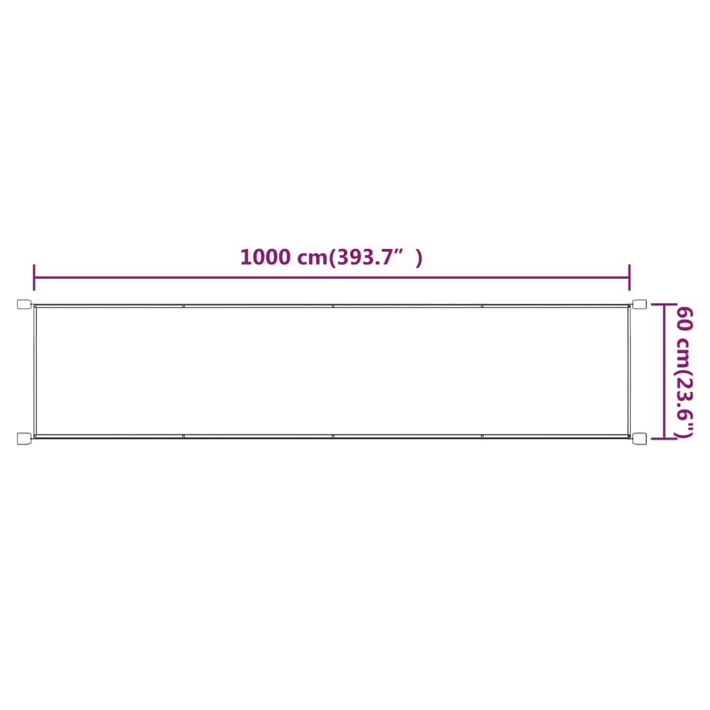 Vertical Awning Terracotta 60x1000 cm Oxford Fabric