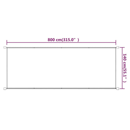 Vertical Awning Terracotta 140x800 cm Oxford Fabric