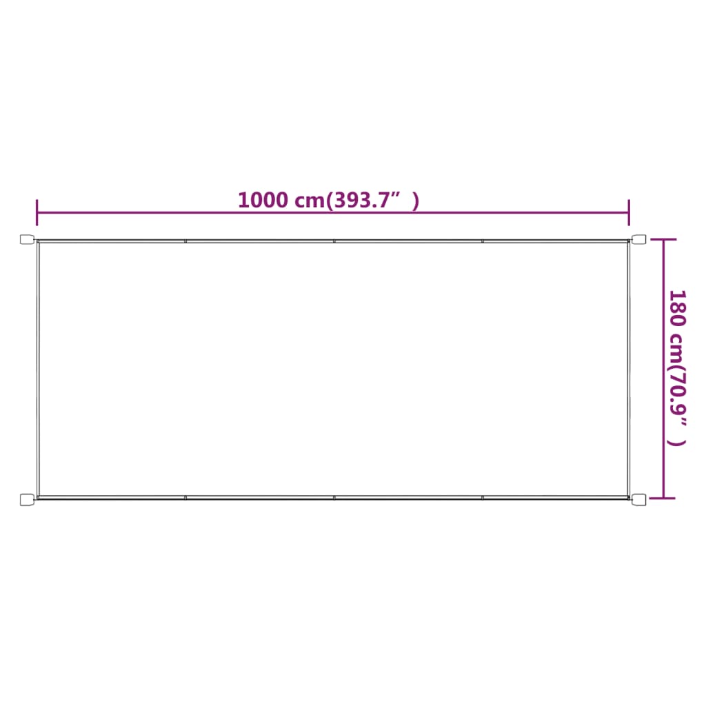 Vertical Awning Terracotta 180x1000 cm Oxford Fabric