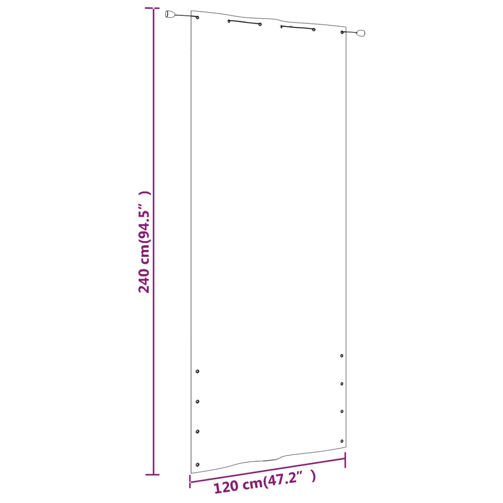 Balcony Screen Terrecotta 120x240 cm Oxford Fabric