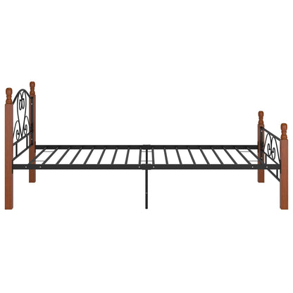 Bed Frame without Mattress Black Metal 90x200 cm