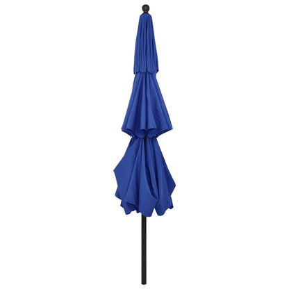 3-Tier Garden Parasol with Aluminium Pole Azure Blue 3.5 m