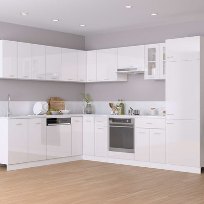 Hanging Cabinets 2 pcs High Gloss White 50x31x60 cm Engineered Wood