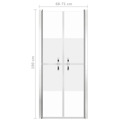 Shower Door Half Frosted ESG 71x190 cm