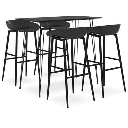 5 Piece Bar Set Black