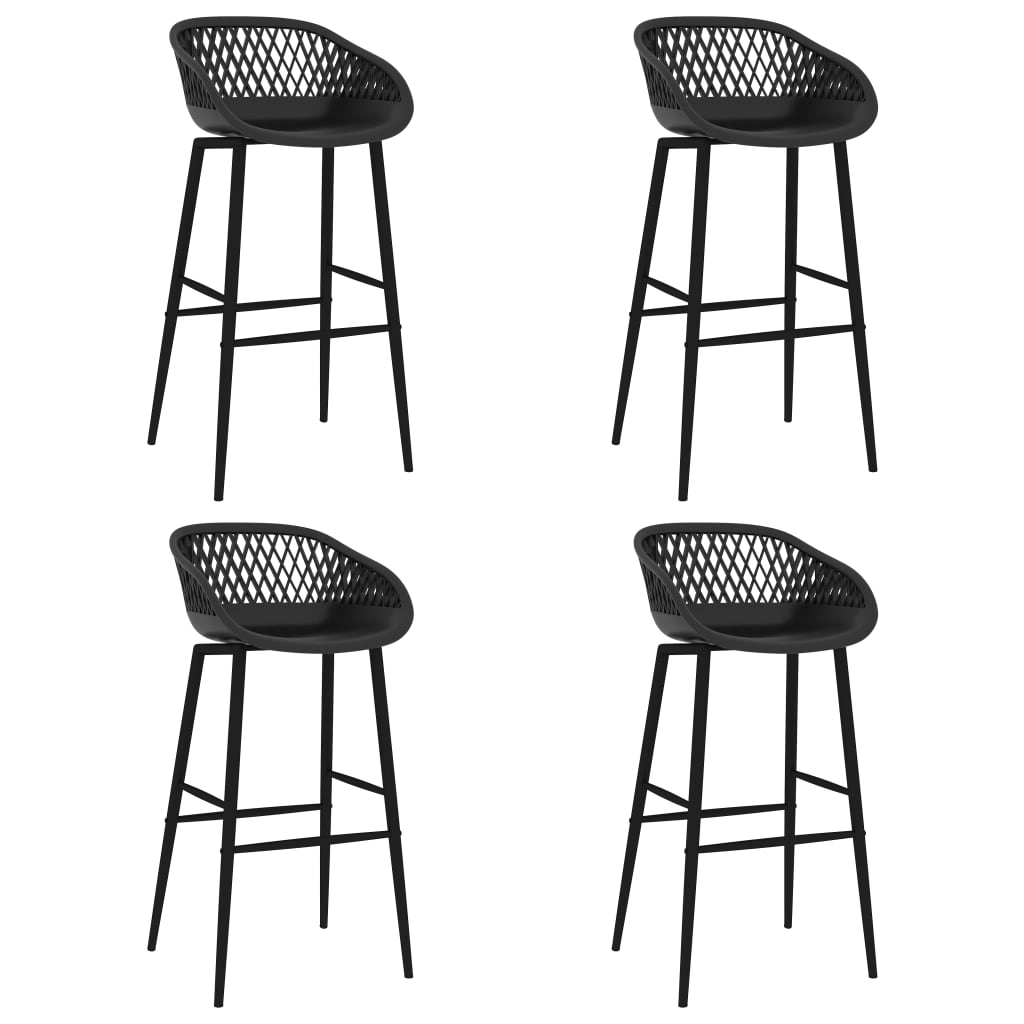 5 Piece Bar Set White and Black