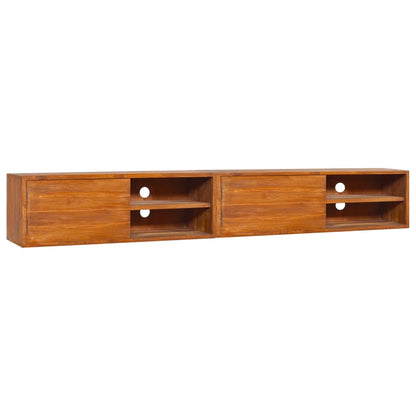 Wall-mounted TV Cabinet 180x30x30 cm Solid Teak Wood